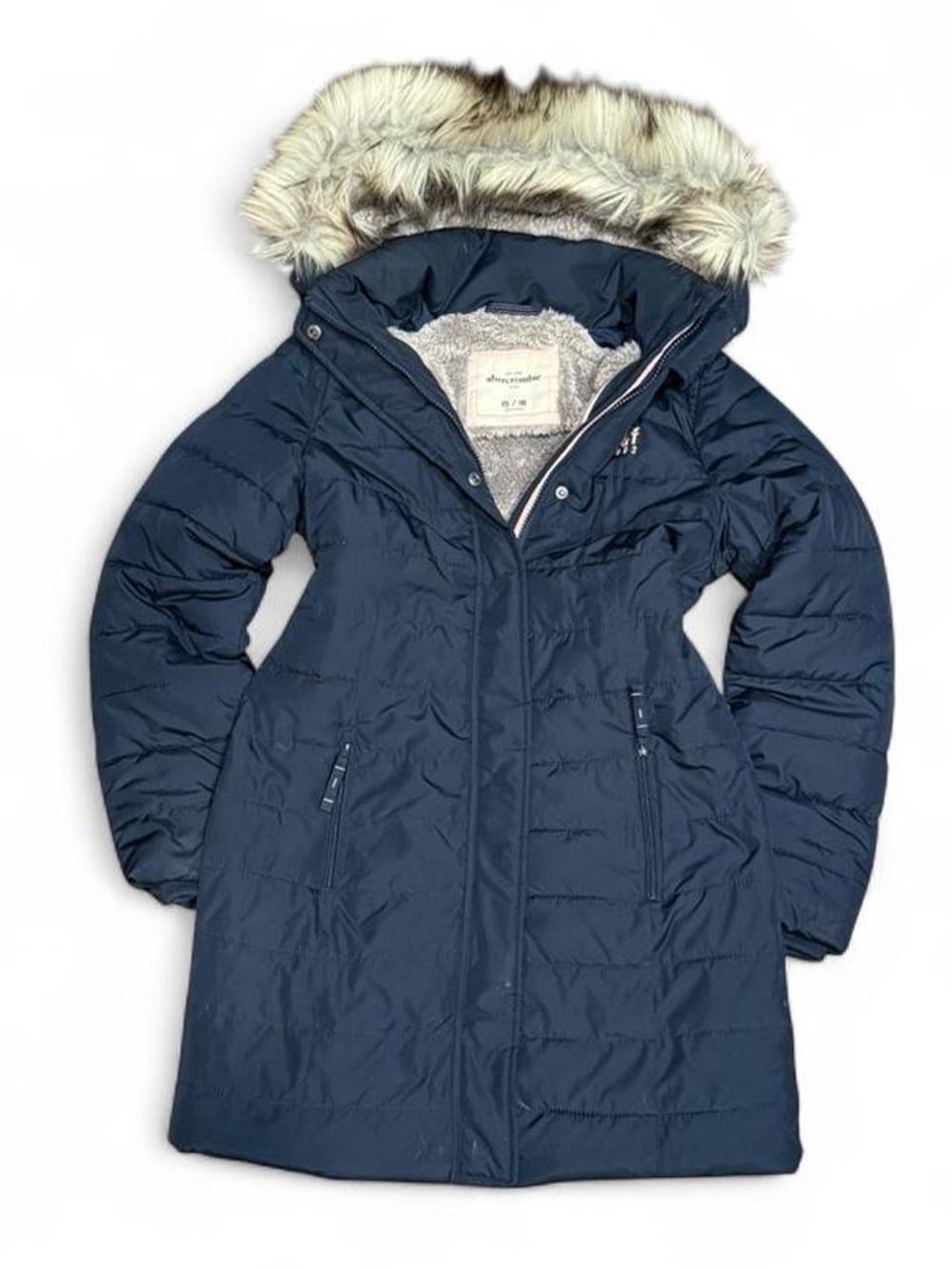 Y2K Abercrombie & Fitch Faux Fur Hooded Sherpa Lined Parka Puffer Jacket